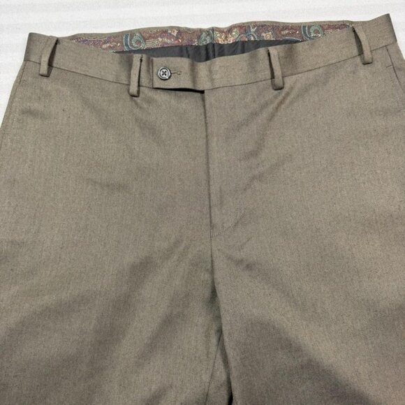 Lauren Ralph Lauren Pants Mens 36x29 Brown Dress Slacks Flat Front Straight Leg - Picture 11 of 13
